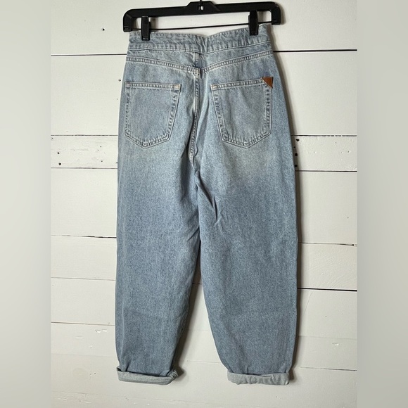 ZARA Barrel Blue Jeans Size 2 - Picture 2 of 5